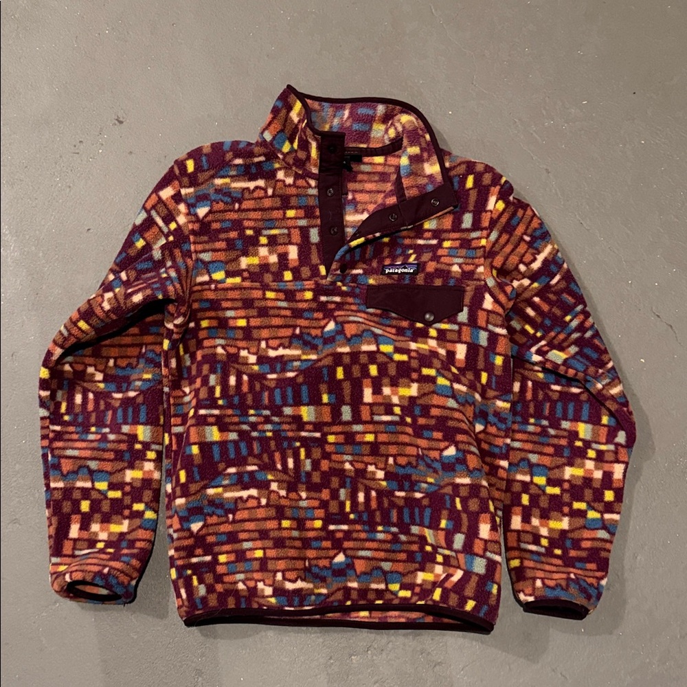 Patagonia Colorful Patterned Fleece Jacket